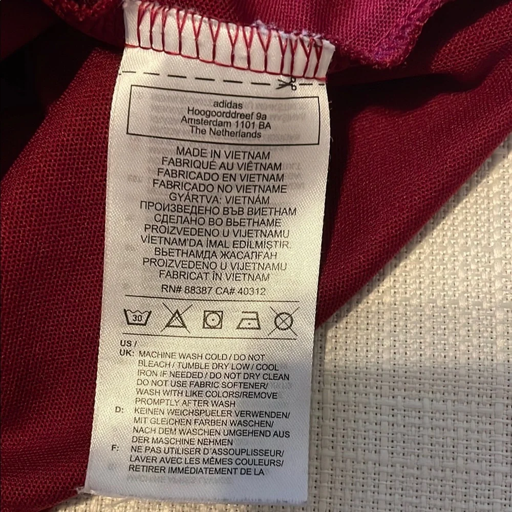 Adidas Large Red Classic Polo Shirt